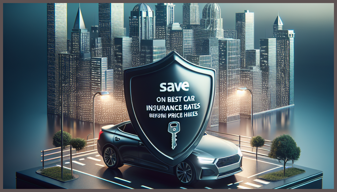 A symbolic representation of car insurance savings and rate security.