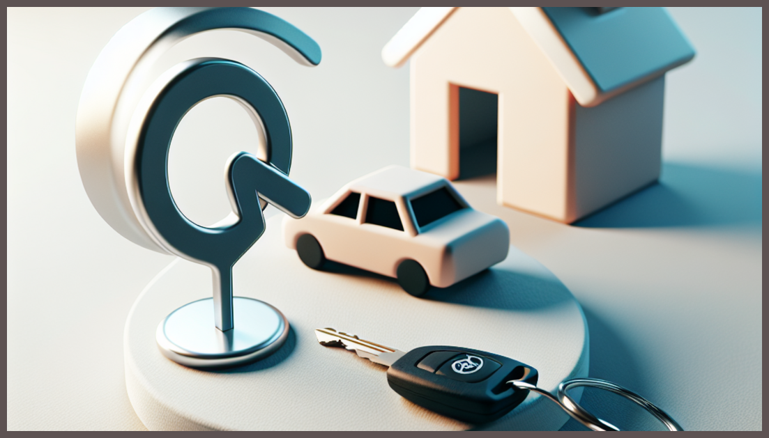 Car keys and insurance symbol representing auto coverage options.
