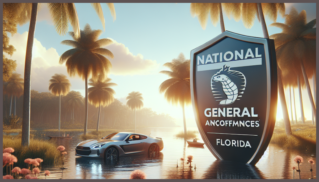 A symbol of trust in auto insurance, featuring Florida elements.