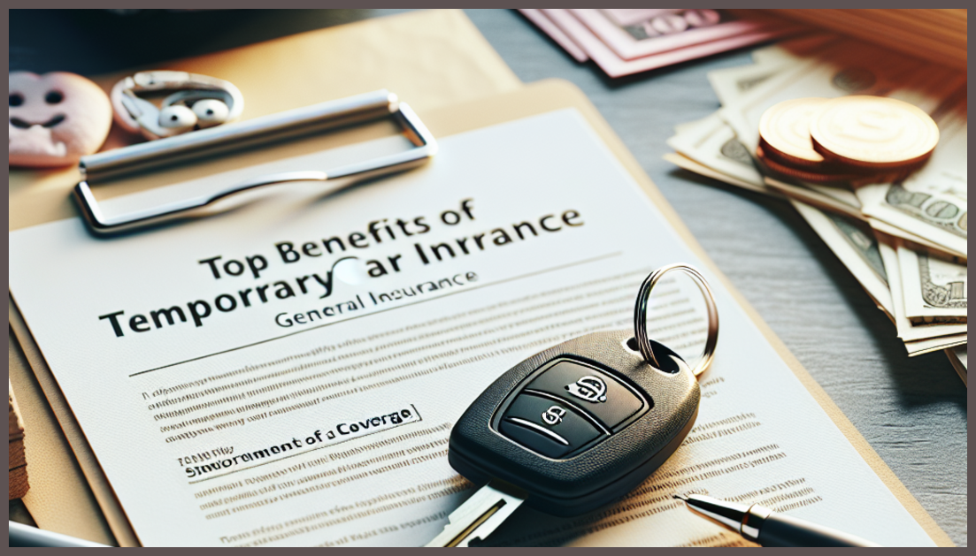 A symbol of trust in temporary car insurance with minimalist design.