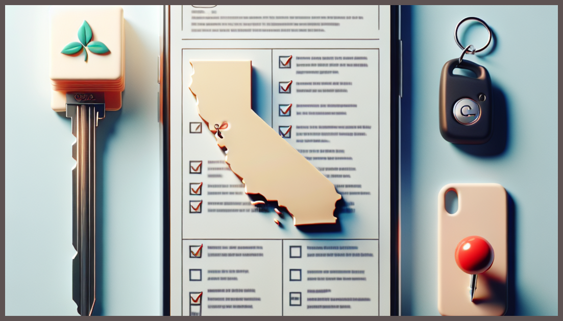 Checklist and California map symbolizing liability insurance concerns