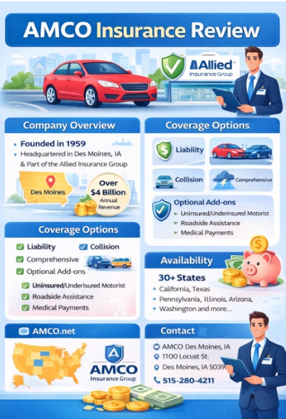 AMCO Insurance Review Infographic