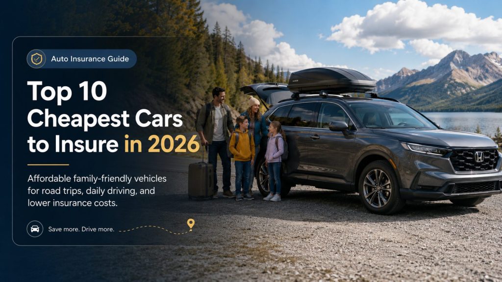 Top 10 cheapest cars to insure in 2026 for affordable auto insurance