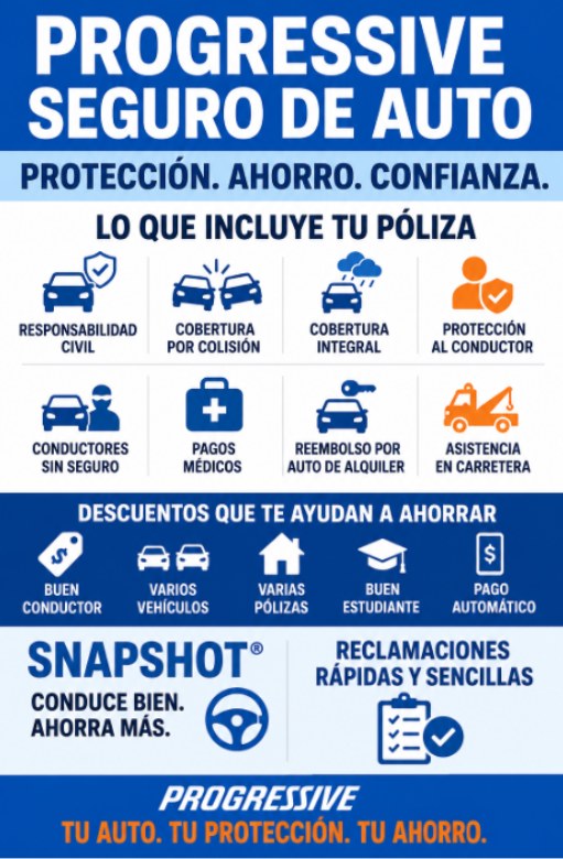 Lo que incluye una poliza de seguro de auto Progressive
